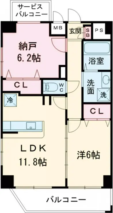 クリスタルコート 4階階 間取り