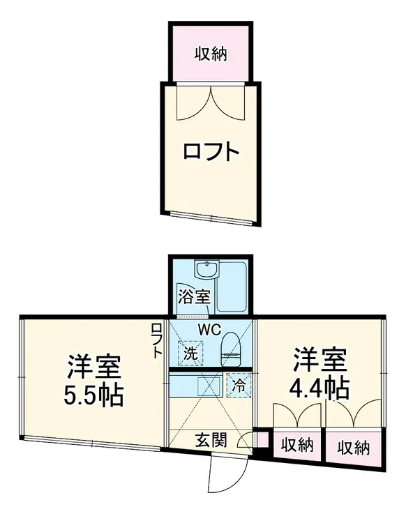 アパートメントキューブ 1階階 間取り