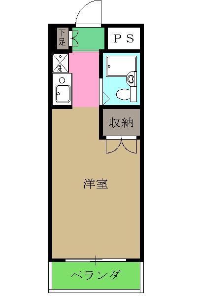 土屋ビル(ワンルーム/7階)の間取り写真