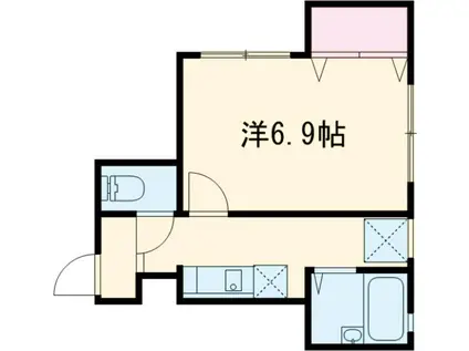 アニマジョーネ(1K/1階)の間取り写真