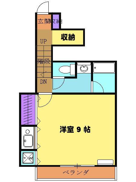 サンケー・E(ワンルーム/1階)の間取り写真