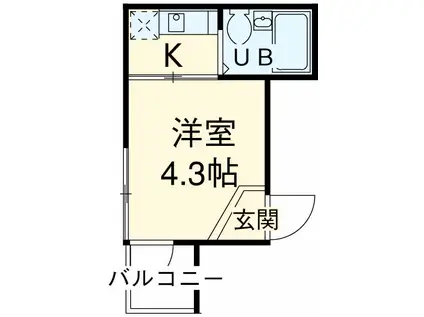 シャンテ京島(1K/2階)の間取り写真
