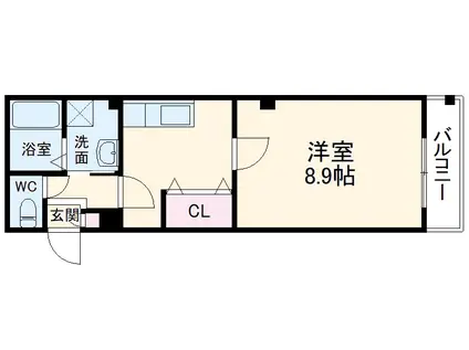 ソフィア円町(1K/1階)の間取り写真