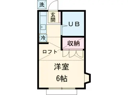 JOY108(ワンルーム/2階)の間取り写真