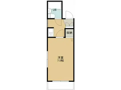 煉瓦館62(ワンルーム/2階)の間取り写真