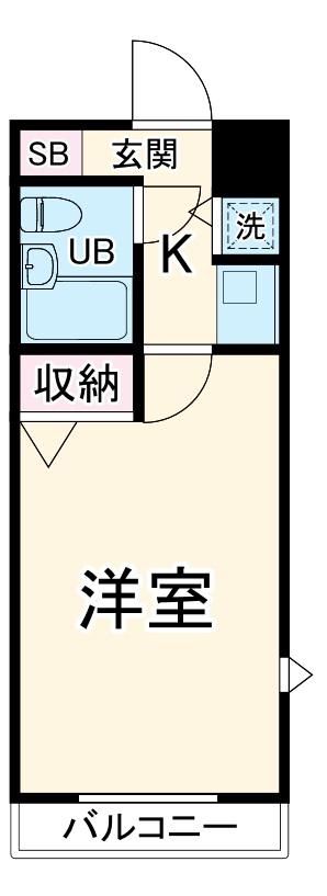 モナークマンション溝の口第3(1K/3階)の間取り写真