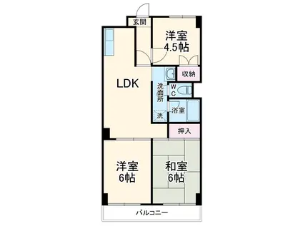 サンクレスト宮崎台(3LDK/2階)の間取り写真