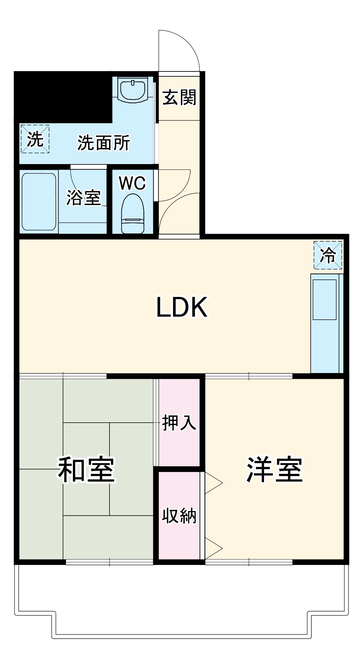 サンクレスト宮崎台(2LDK/5階)の間取り写真