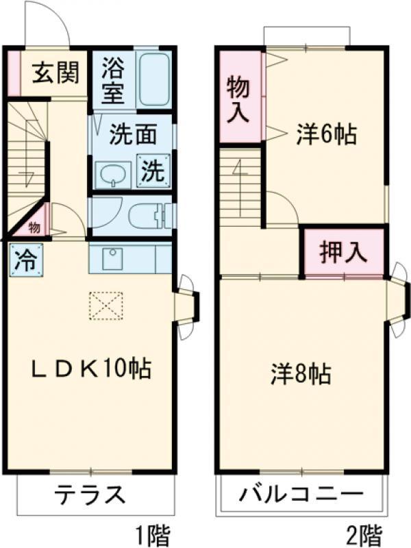 セジュール・モロー(2LDK)の間取り写真