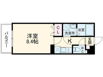 グレースひなた(1K/3階)の間取り写真