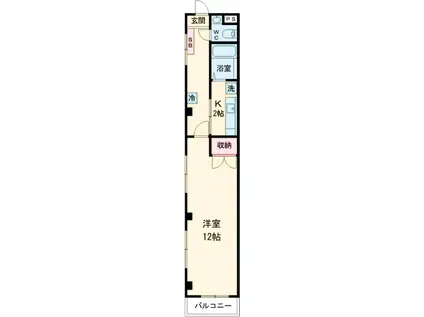 旭町ステイタスビルヂング(1K/3階)の間取り写真