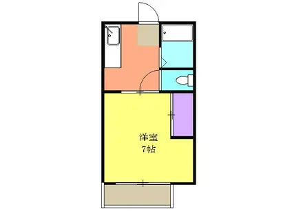 ITBハイツ(1K/2階)の間取り写真