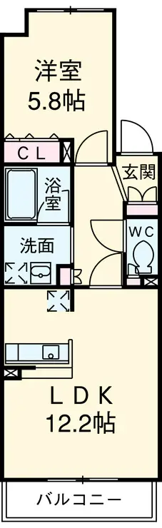 レジディア調布 1階階 間取り