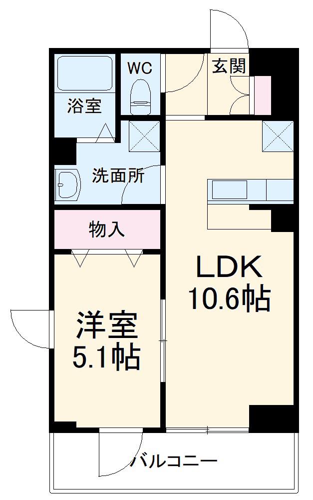 リブリ・SAKAE(1LDK/2階)の間取り写真