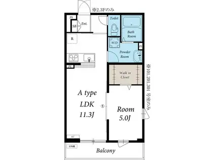 リブリ・SAKAE(1LDK/3階)の間取り写真