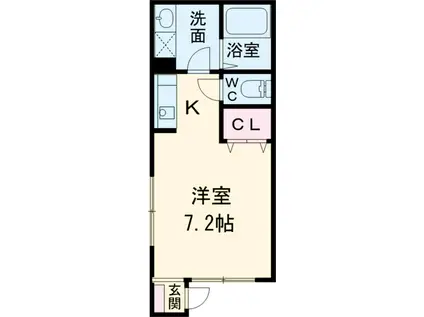 コーポ愛(ワンルーム/1階)の間取り写真