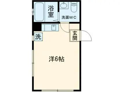 ハイディンス光(ワンルーム/2階)の間取り写真