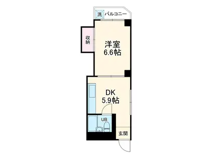 リバーサイドマンション杉﨑(1DK/3階)の間取り写真