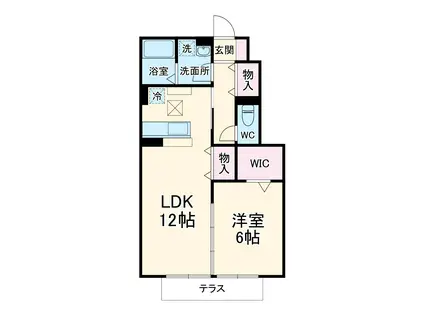 ソフィア野川(1LDK/1階)の間取り写真