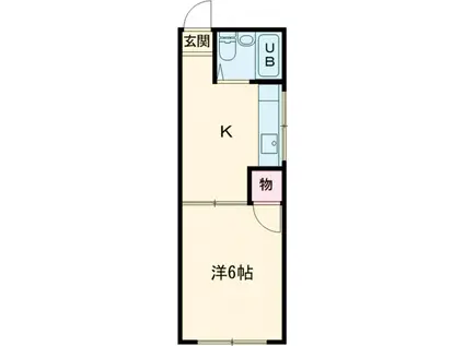 サンホワイト森山(1K/2階)の間取り写真