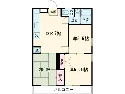 ステーションハウス金子(3DK/3階)の間取り写真