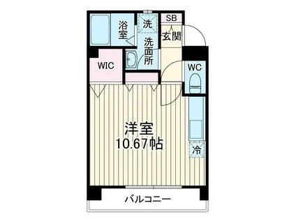 メゾン梨花Ⅱ(ワンルーム/3階)の間取り写真
