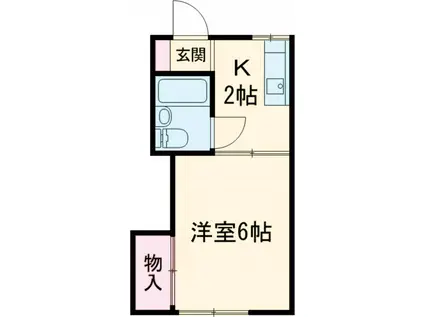 渡辺ハウス(1K/1階)の間取り写真