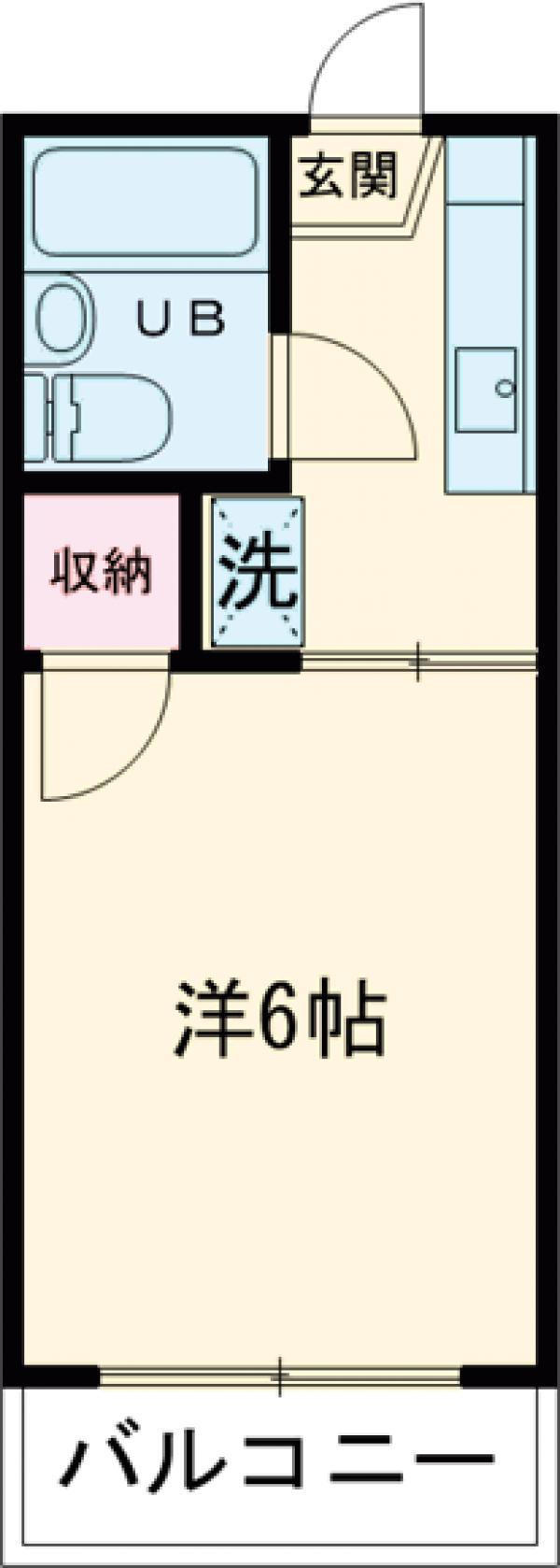 アムハウス(1K/2階)の間取り写真