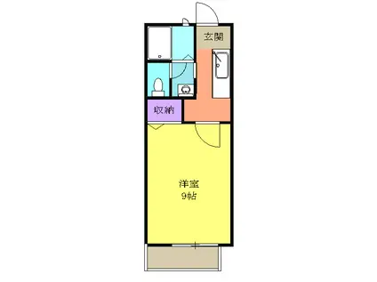 エスペランサC(1K/2階)の間取り写真