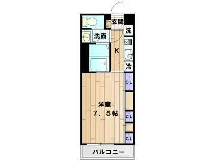 APEXマフィン(1K/1階)の間取り写真