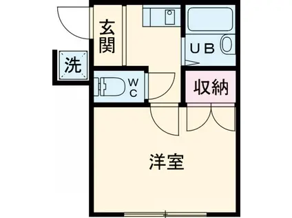 セフィール東(1K/1階)の間取り写真