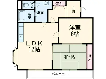 カサド・エムズ(2LDK/4階)の間取り写真