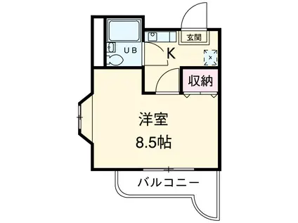 フラワーガーデン(1K/2階)の間取り写真