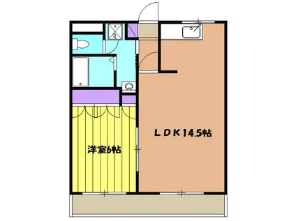 ヴィヴァーチェ(1LDK/1階)の間取り写真