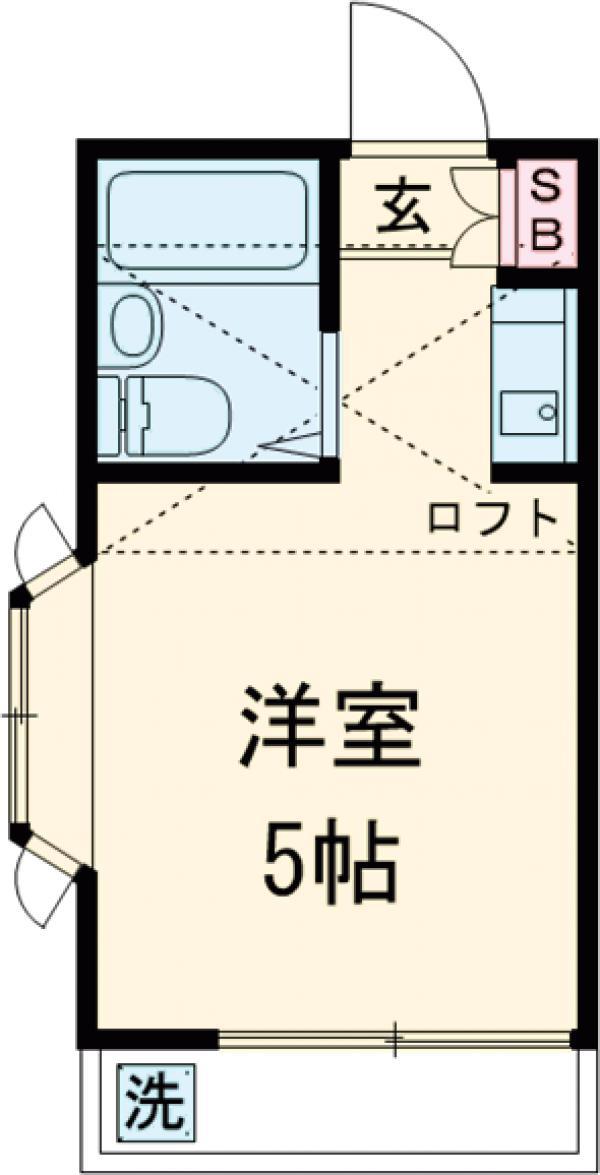 DRホームズ是政(ワンルーム/2階)の間取り写真
