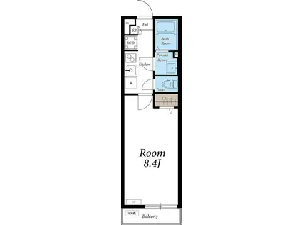 リブリ・URBAN TRUST(1K/1階)の間取り写真