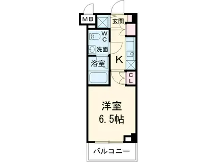 レアライズ立川(1K/1階)の間取り写真