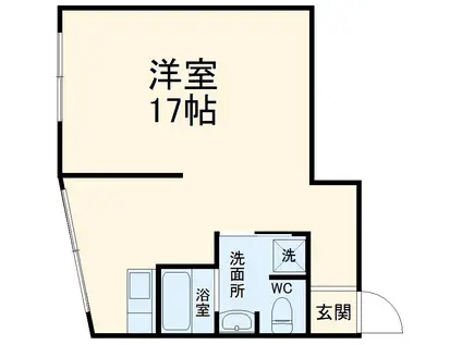 サニーフラッツ(ワンルーム/2階)の間取り写真