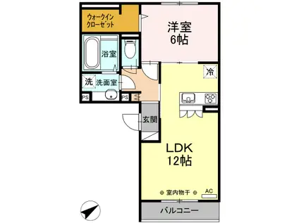 クレシェンテ(1LDK/3階)の間取り写真