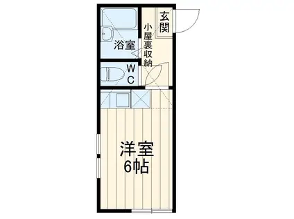 ユナイト宮崎台ラマルシェール(ワンルーム/1階)の間取り写真