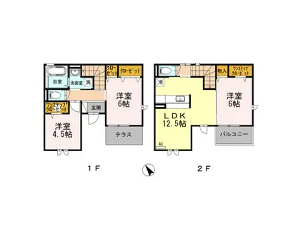 アブラメンタウンＩ(3LDK)の間取り写真