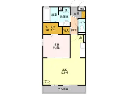 ピーノドルフ(1LDK/3階)の間取り写真