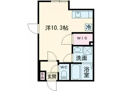 AMBITION立川(ワンルーム/1階)の間取り写真