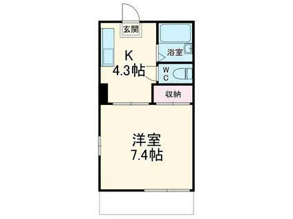 ドリーミハイツ(1K/1階)の間取り写真