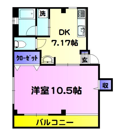 佐藤ハイツ(2DK/3階)の間取り写真