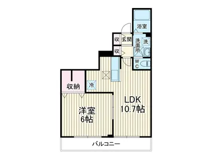 LUST STRAHL(1LDK/1階)の間取り写真