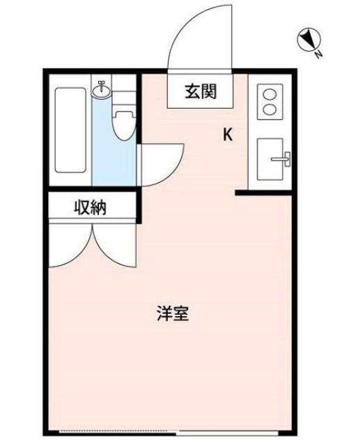 プラザドゥクリムゾン(ワンルーム/2階)の間取り写真