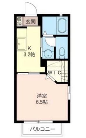 西武鉄道新宿線 航空公園駅 徒歩12分 2階建 築22年(1K/1階)の間取り写真