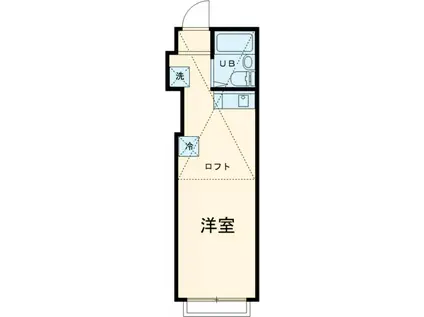 ウィル東府中Ⅱ(ワンルーム/1階)の間取り写真