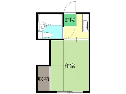 コーポラス野島(1K/1階)の間取り写真